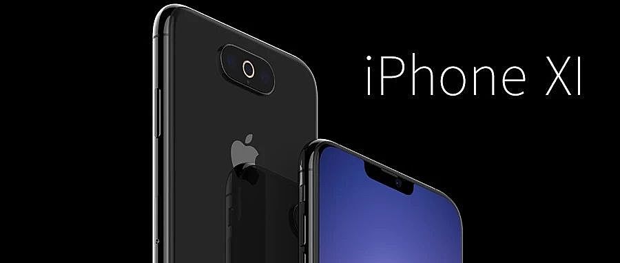 iPhone XI 全新渲染图：横放三镜头设计、刘海变窄、前置摄像头升级！
