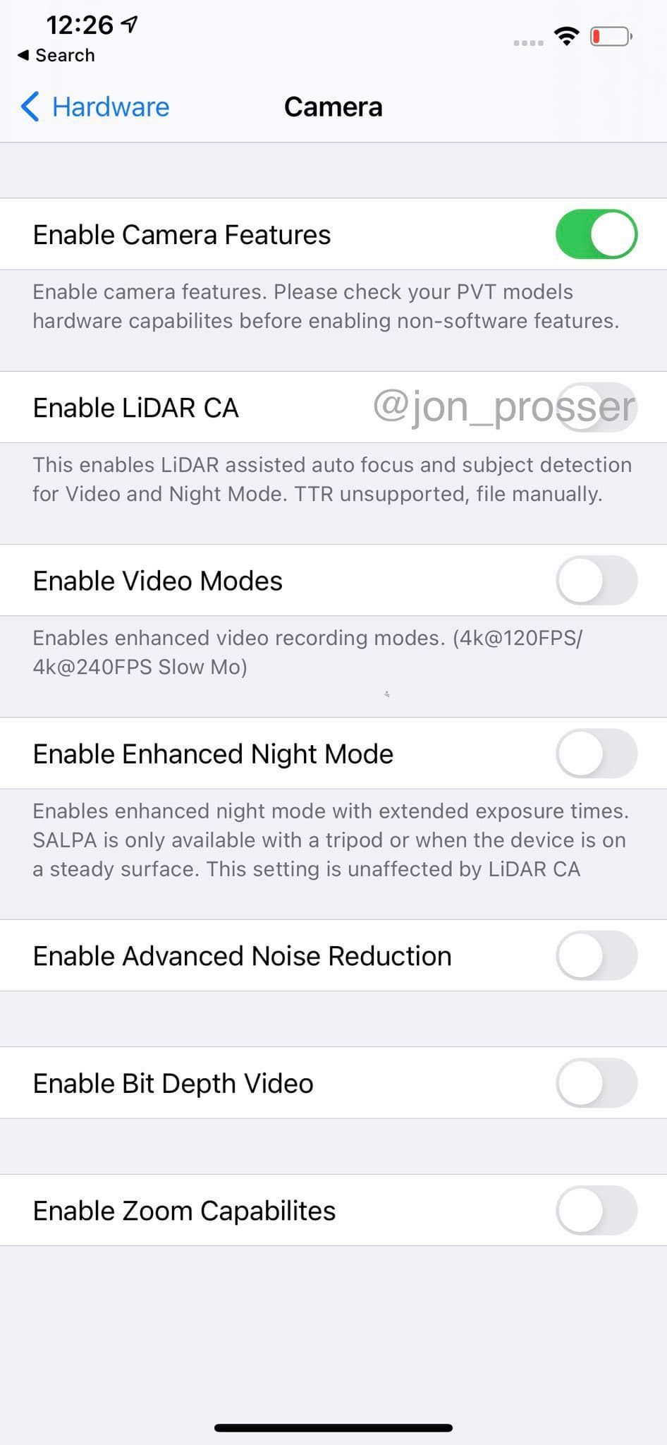 iPhone 12 Pro 系统设置界面曝光，真有 120Hz 刷新率、LiDAR 镜头