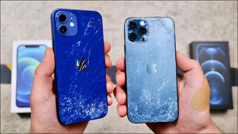 iPhone 12/12 Pro 跌落测试，超瓷晶面板表现不错