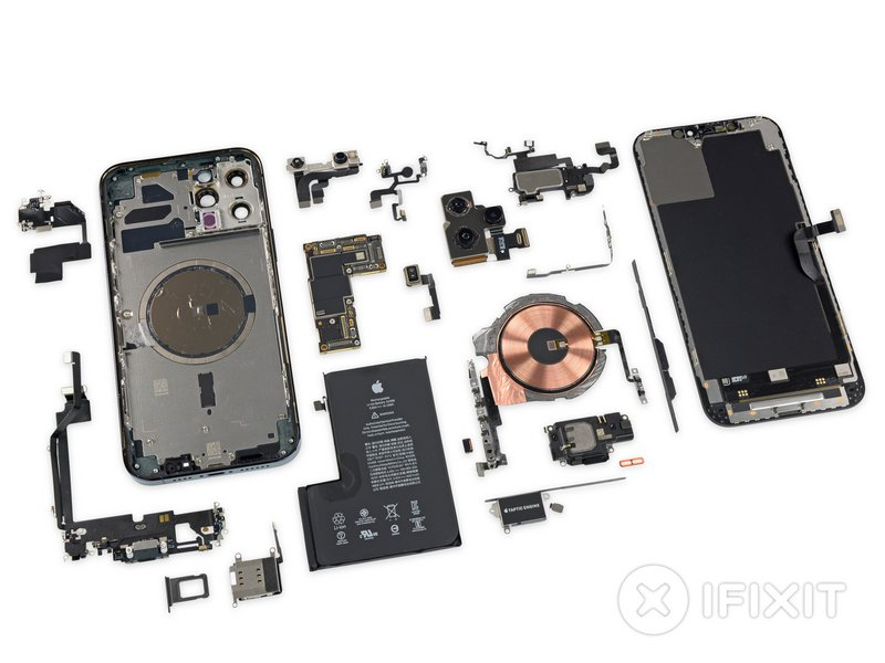 iPhone 12 Pro Max 拆解：广角镜头更大、L 型电池